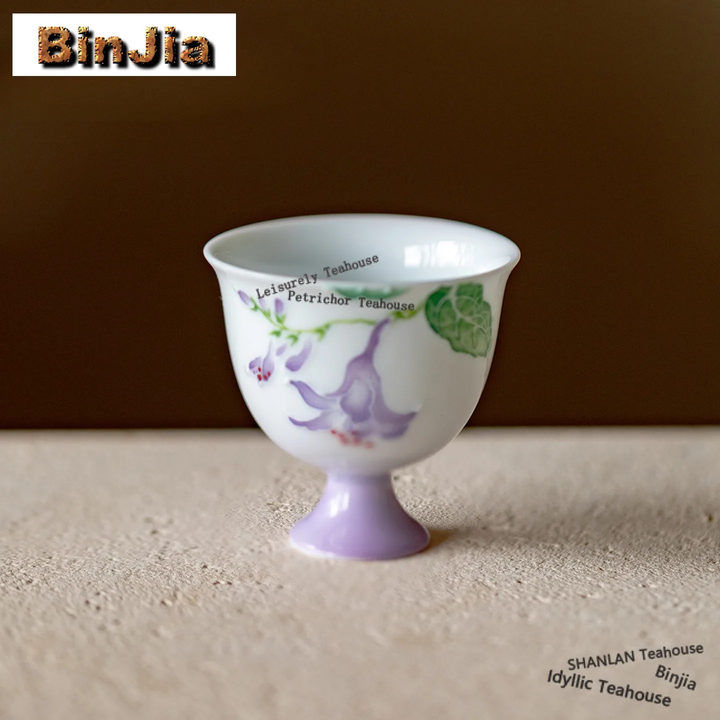 

40 мл ручная роспись Morning Glory, чашка на высоких ножках, элегантная чайная чаша, кувшин для воды, чашка для дегустации чая, чашка для запаха, чашки Chazhan Master Cups Cafes