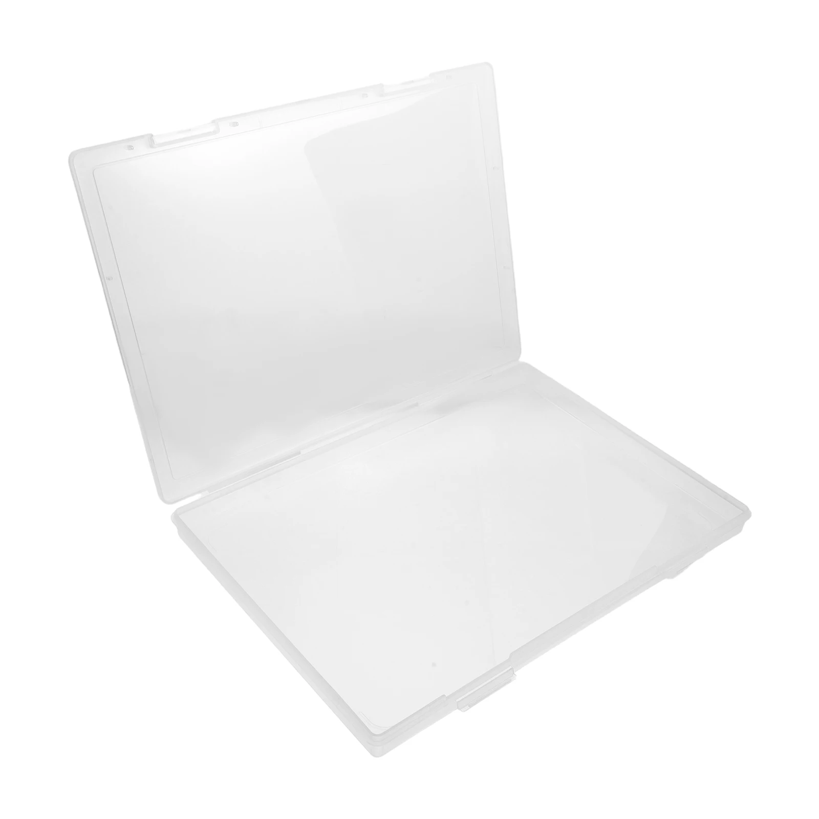 

Rectangular Plastic Storage Box Document Storage Container With Flip Lid Transparent Multi Purpose Organizer For Papers Supplies