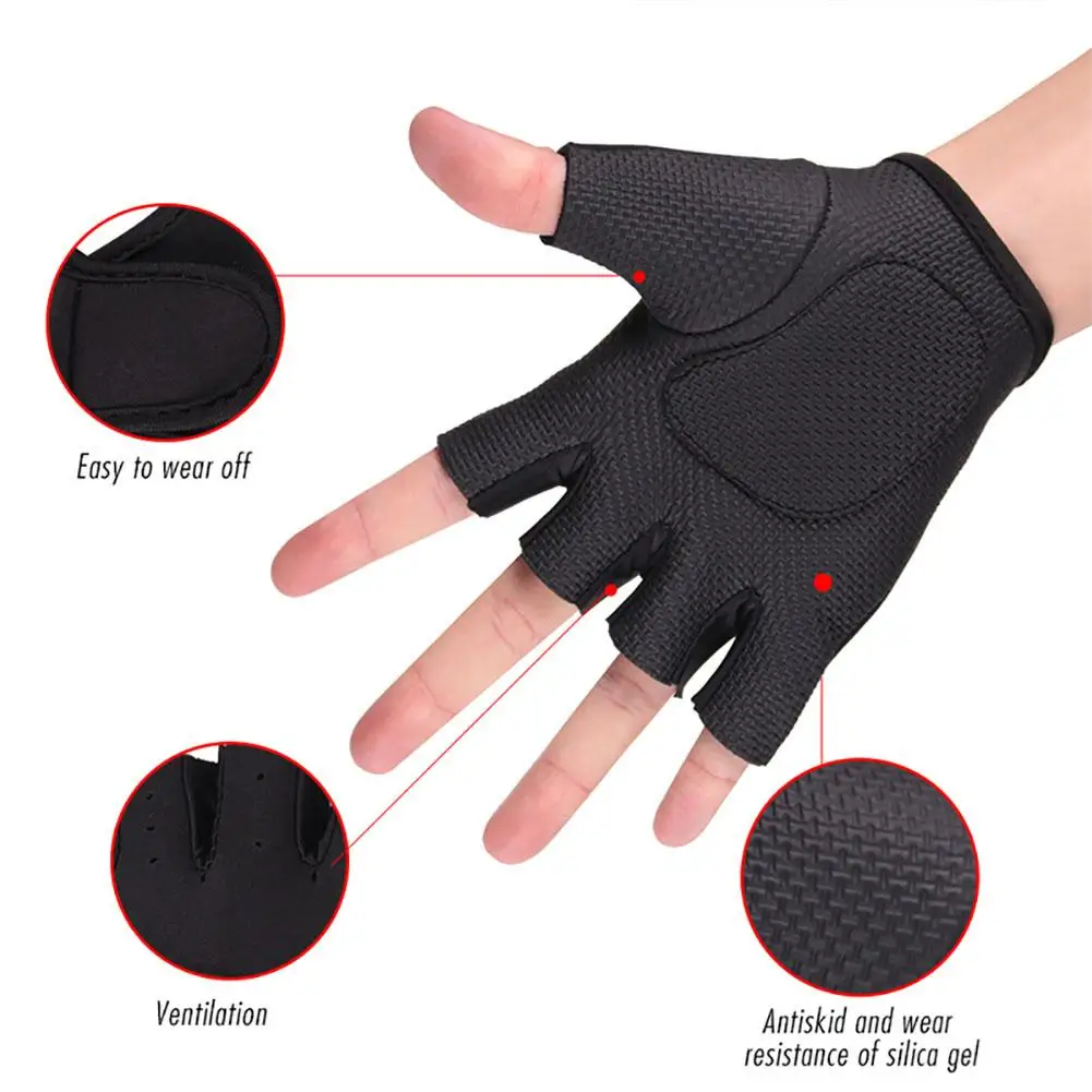 Half Finger Gloves Sport Gym Weight Lifting Exercise Fitness Gloves For Men Women Gym Fitness Hand Support