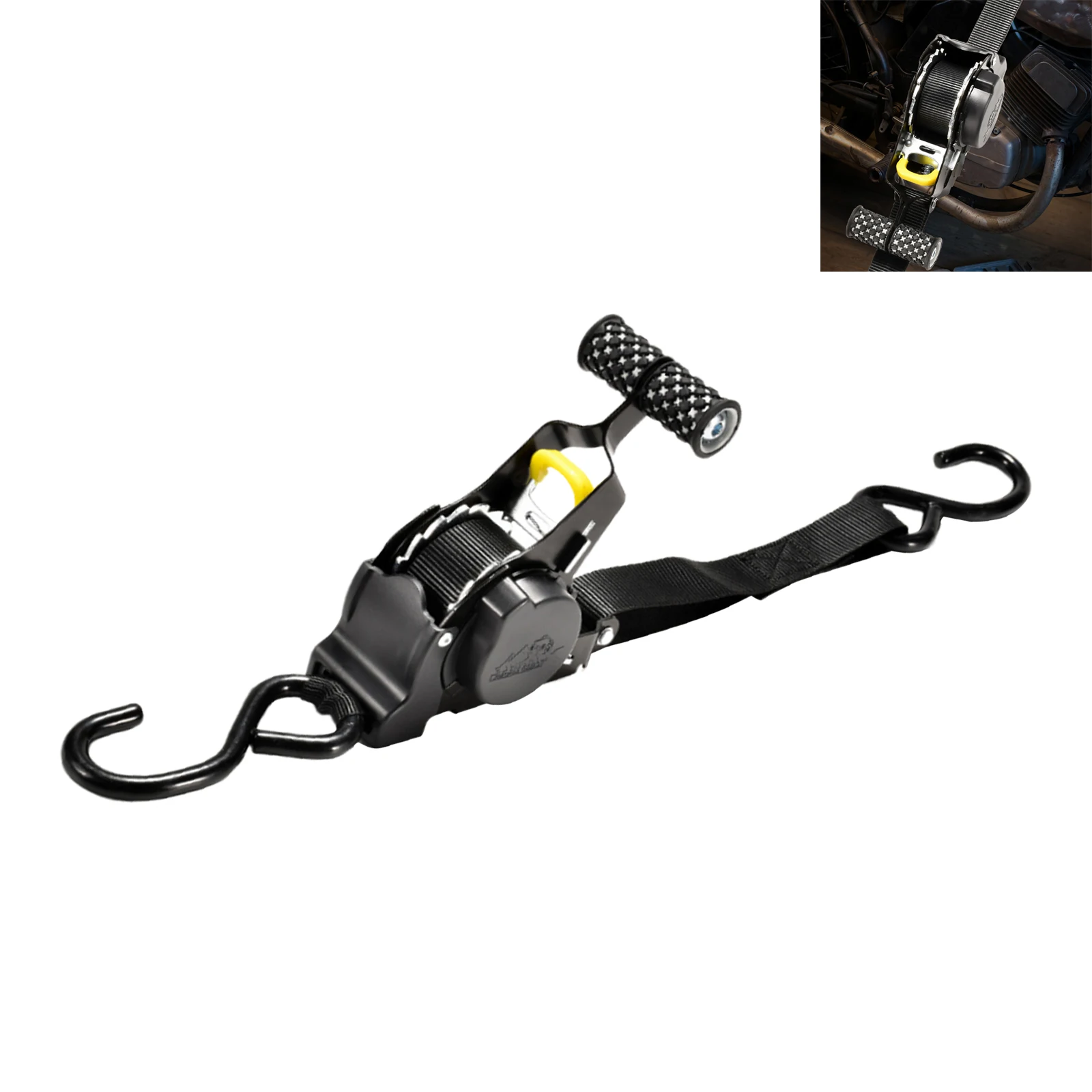 Automatischer Schrumpfbefestigungsgurt, automatische Spannung, einfacher Anschluss, Frachtbindegürtel für Zuhause, Büro, Garage und LKW