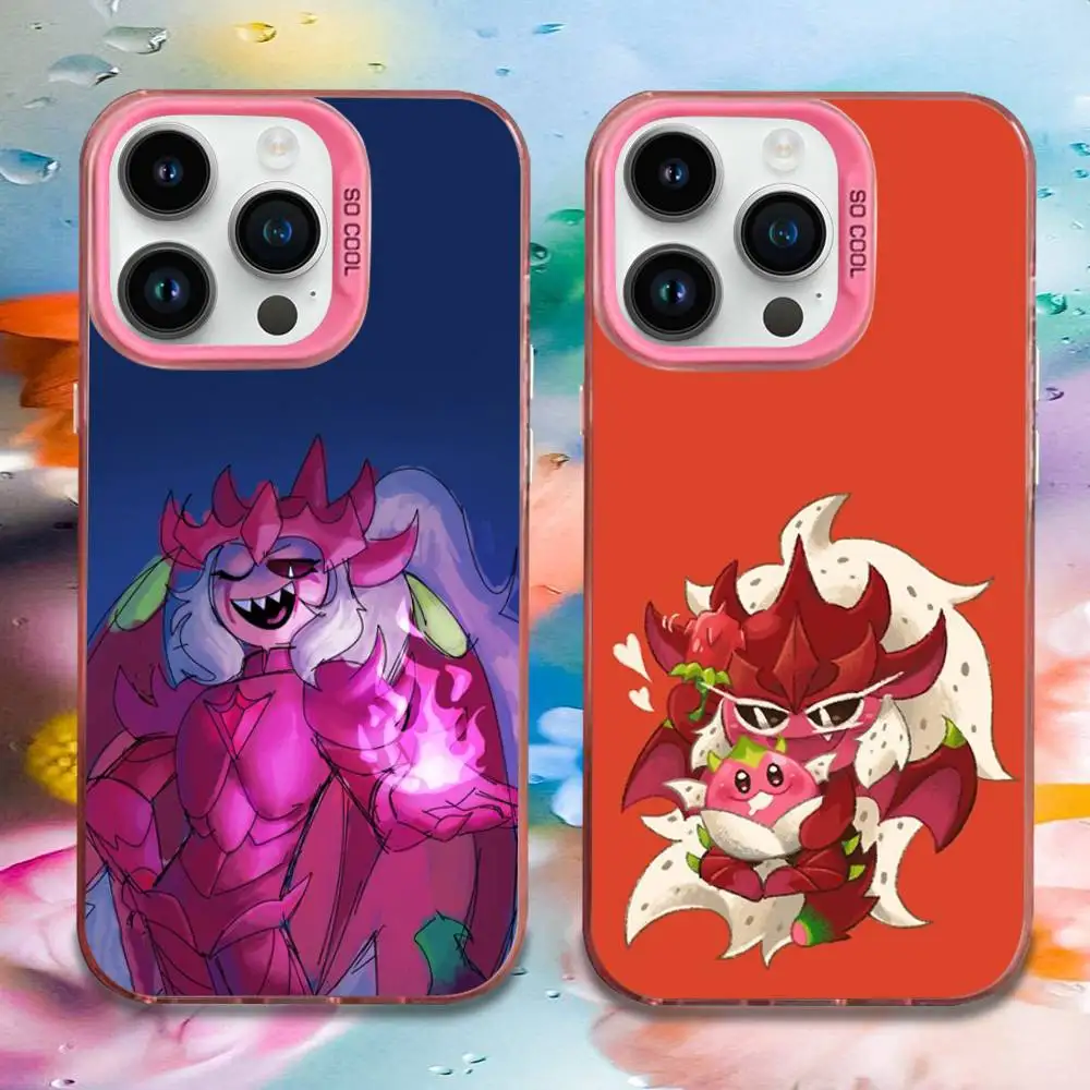 

Cartoon Pitaya Phone Case For iPhone 16,15,14,13,12,11,Mini,Pro,E,MAX Pink Candy Matte Shockproof Cover