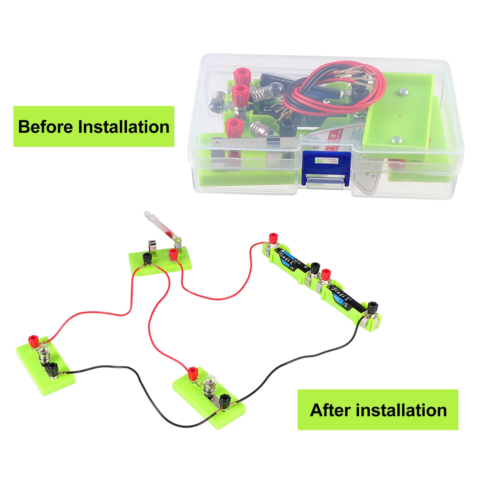 

1 Set Circuit Experiment Box High-Grade Safe Educational Tool For Home School Lab Replacement Physics