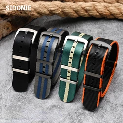 Nylon Watchband for Omega Seamaster Rolex Seiko Mido Waterproof Sweat-Proof 20 22 23mm Watch Strap