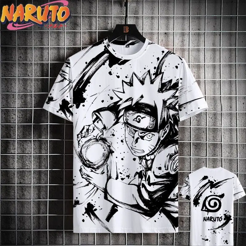 Naruto Uchiha Itachi anime peripheral cartoon T-shirt summer men and women loose short-sleeved personalized student boys tops