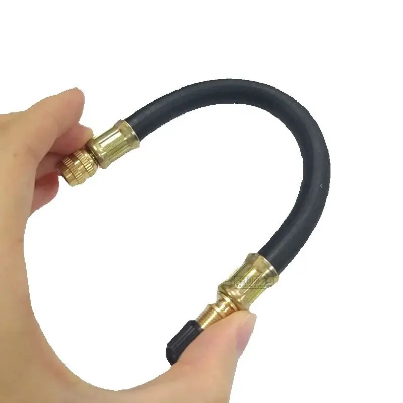 4pcs TYRE VALVE EXTENSION TWIN WHEEL TRUCK TRANSIT VAN LORRY ADAPTOR 180mm/140mm + 2pcs CLAMPSR BIKE