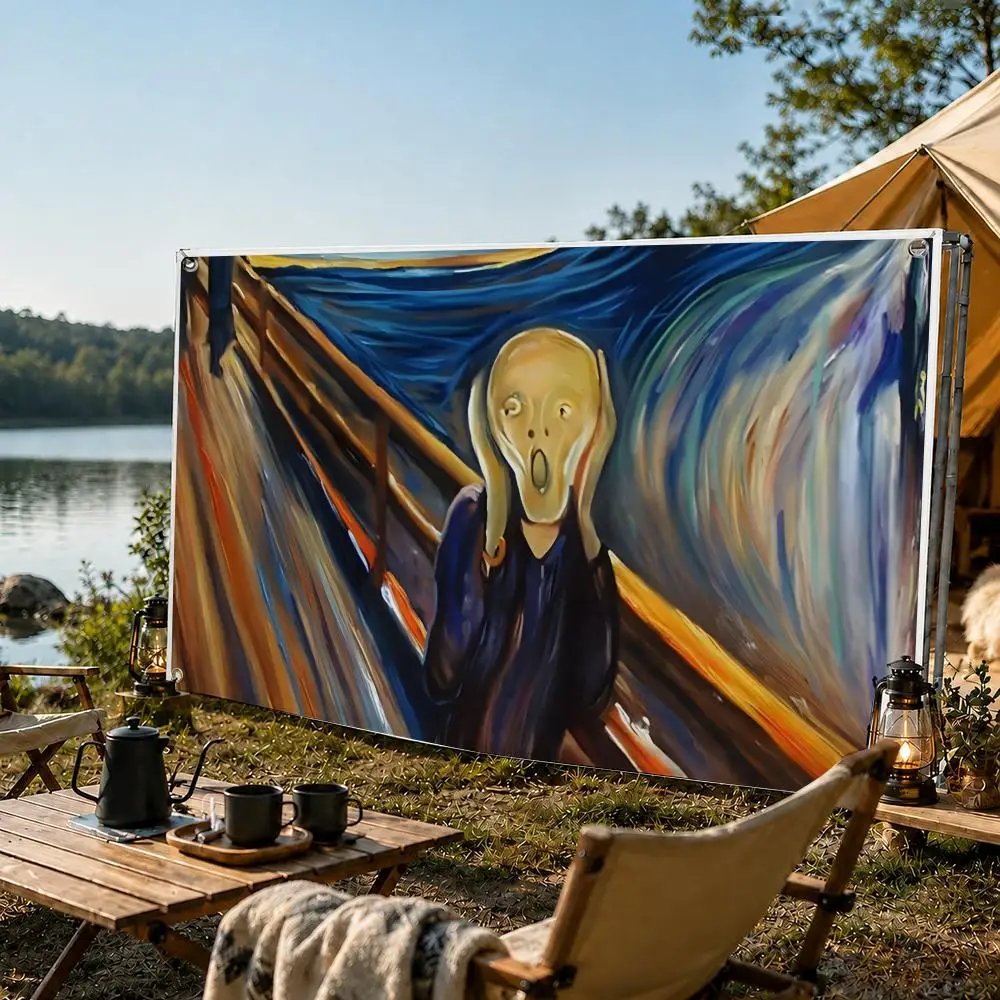 Art Edvard Munch Flags Suitable For Party Club Outdoor Interior Wall Art Decoration Banner Gift