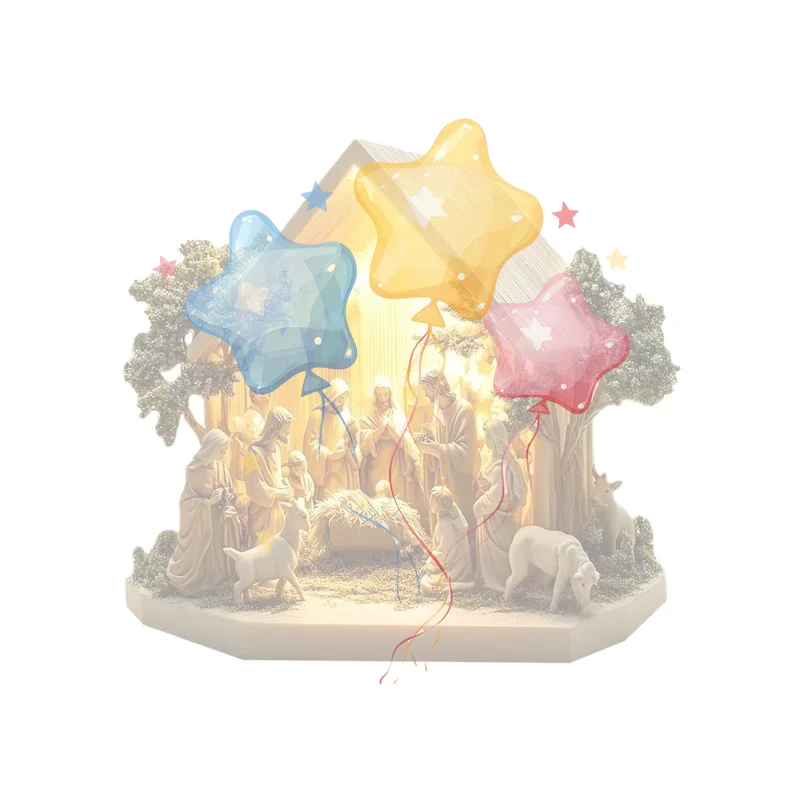 Desktop Decor Family Statue Jesus Tree Of Life Newborn Acrylic Flat Plate Desktop Decoration Ornaments For Home Decor