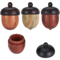 3 Pcs Wooden Acorn Nut Pendant 3 Colors Mini Acorn Necklaces Pendant Wood Pine Cone Charm Disconnectable Acorn Shape Ornaments