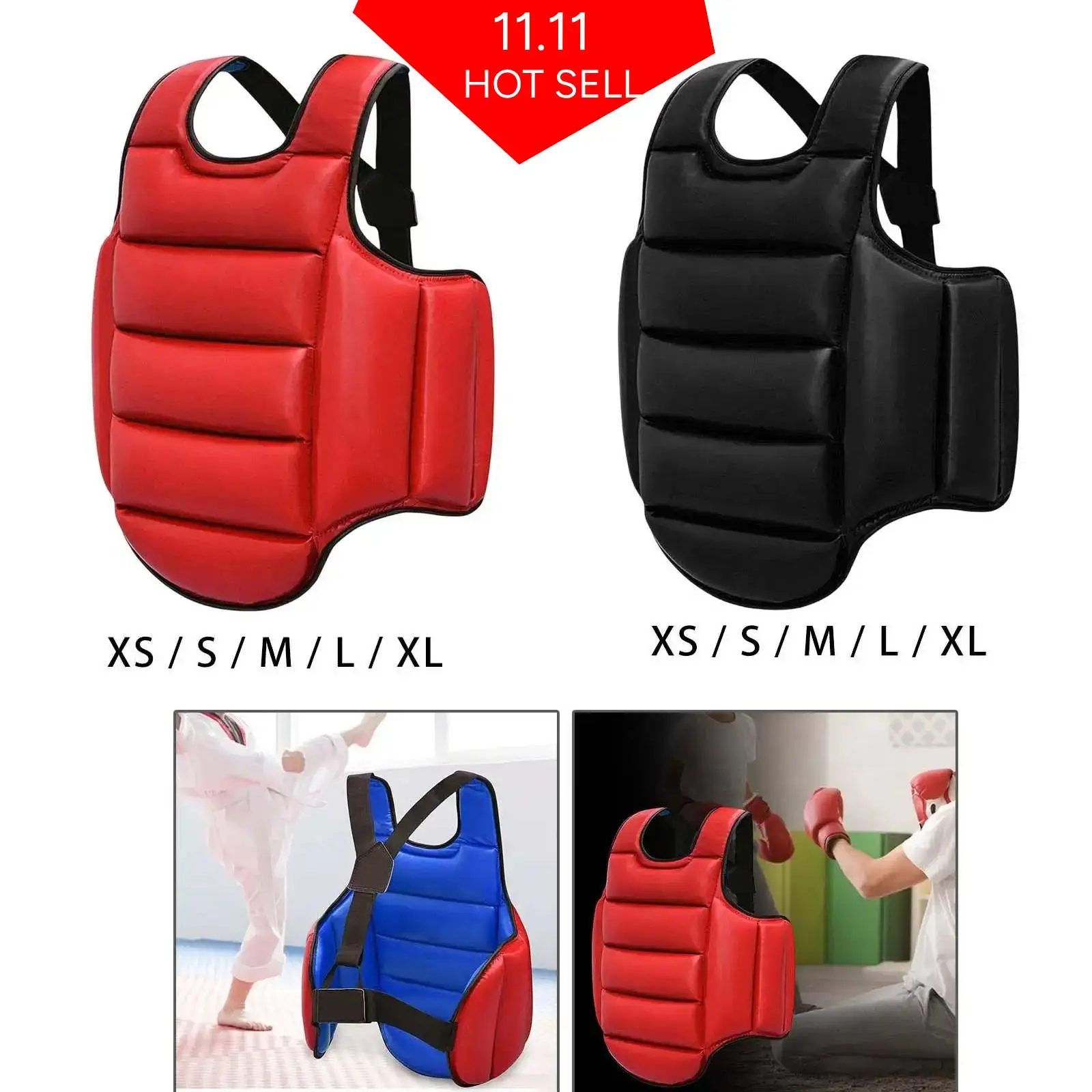 Taekwondo Protector Vest Rib Shield armor Protector Body Mma Karate Chest Guard per Muay Thai Heavy Punching Kickboxing Sanda