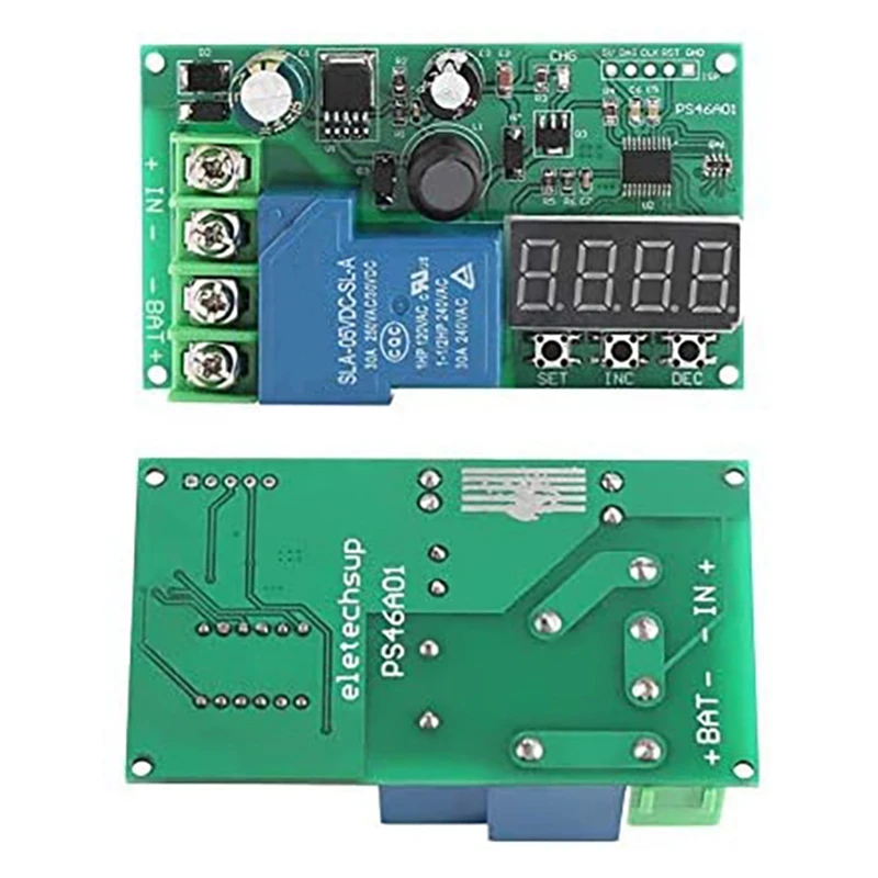 Newbattery Charger Board,12V 24V 48V Lead-Acid Lithium Battery Overcharge Protection Board Charging Control Module