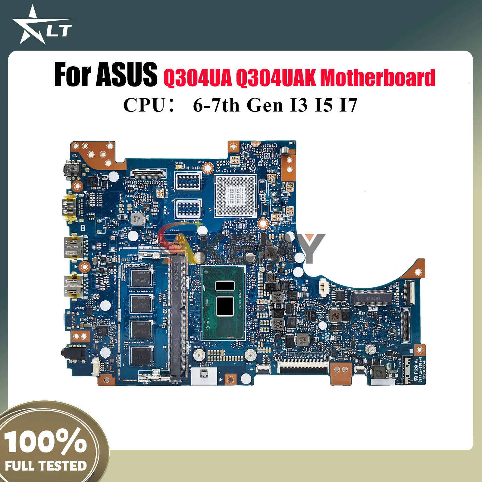

Q304UA Laptop Motherboard For ASUS VivoBook Q304UA Q304UAK Q304U Notebook Mainboard With I3 I5 I7 CPU 100% tests OK fast ship