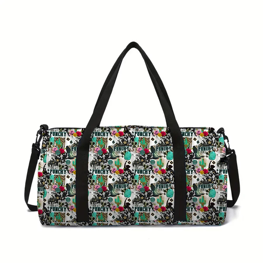 

Cowboy Cattle Pattern Large Capacity Luggage Bag For Boy And Girl Best Gift 3D Cartoon School Travel Bag For Children