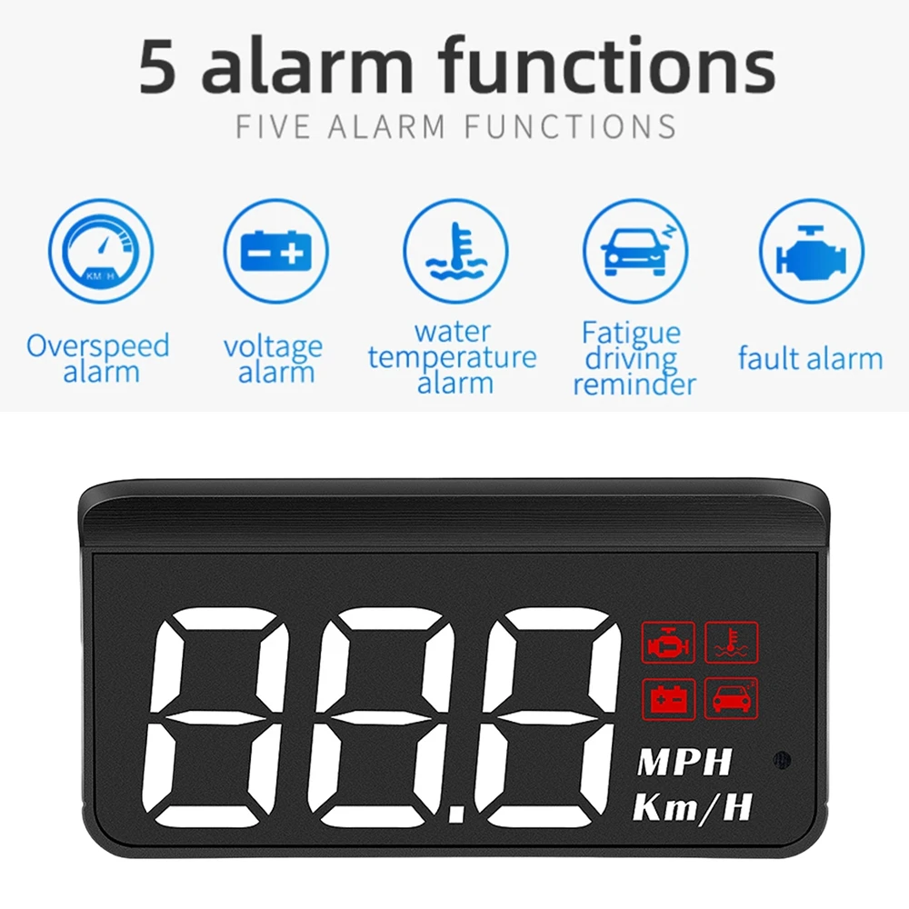 M3 OBD2 Car Head Up Display, velocímetro, monitor, computador, projetor de pára-brisa, digital, eletrônico, acessórios automotivos, a bordo, HUD