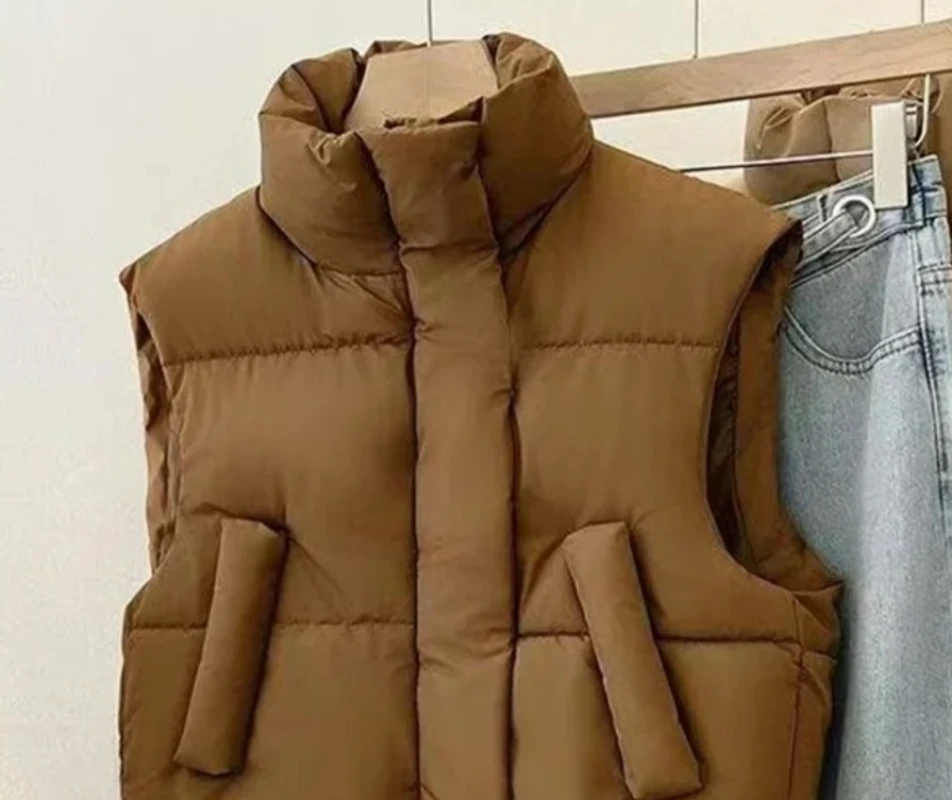 Women's Thick Vest Autumn Winter Casual Sleeveless Jacket for Women Korean Fashion Women's Vest Clothes Black Waistcoat Women