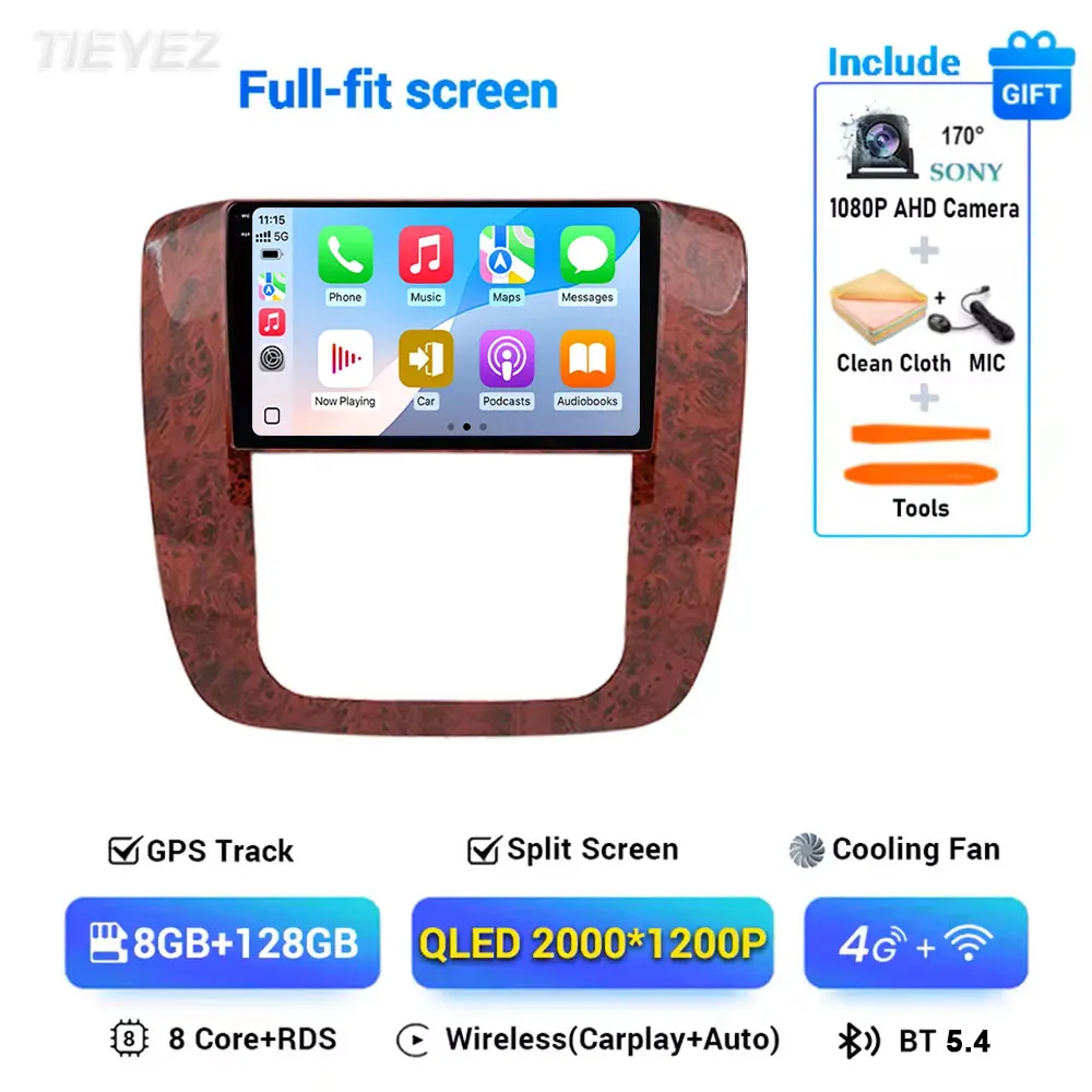 Android 15 Autoradio Voor GMC Yukon Chevrolet Tahoe Suburban 2007-2012 Navigatie GPS Auto Carplay Scherm Wifi 4G BT