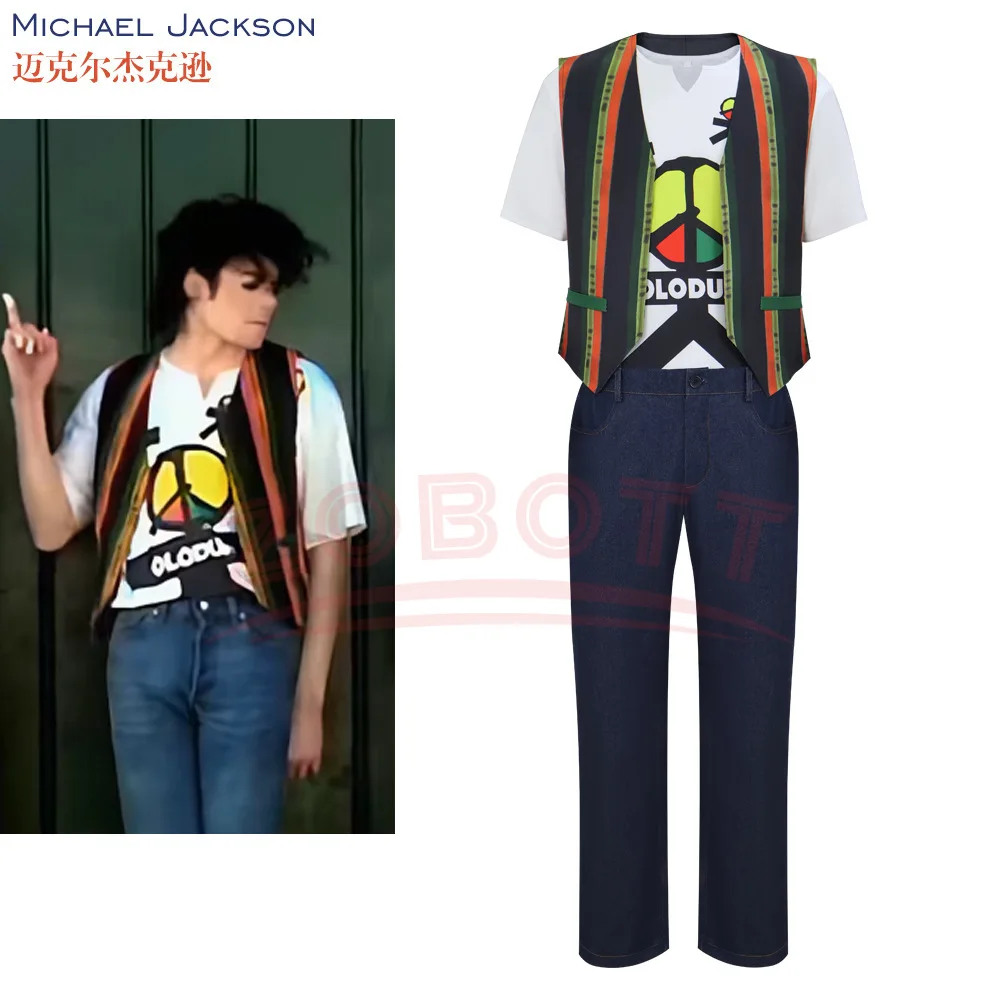 

Футболка с принтом Michael Jackson Olodum Brazil MV Retro Anti-war They don't care about us Vest for Peace Classic Vintage Dance Singer