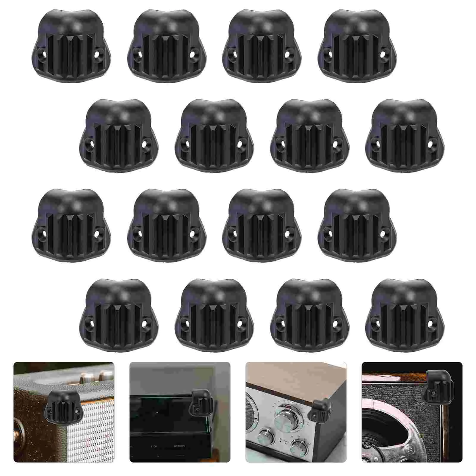 

16 Pcs Anti-collision Protective Corners Speaker Wrap Angle Sound Bar Household Protection