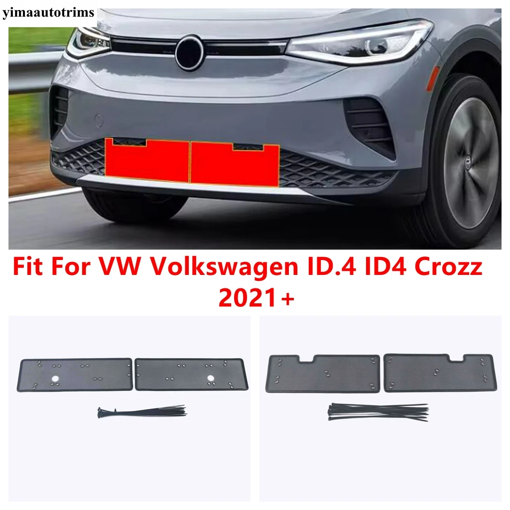 

Car Front Below Insect Anti Insect Screen Mesh Net Protection Cover Trim Accessories For VW Volkswagen ID.4 ID4 Crozz 2021 2022