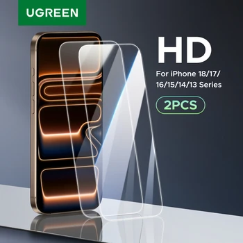 UGREEN 2PCS Screen Protector For iPhone 18 17 16 15 14 13 Pro Max Tempered Glass For iPhone 16 Plus Screen Protectors 15pro Film 1