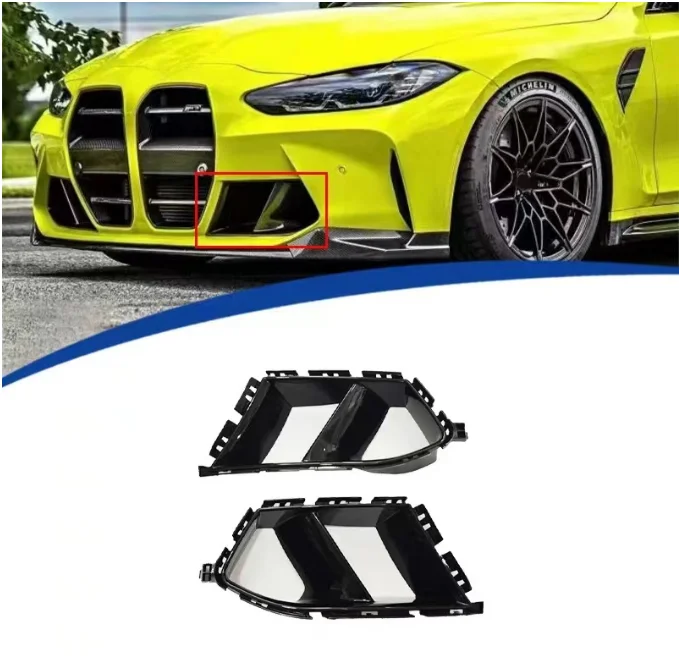 

STLFGlossy Black MP Style Front Fender Splitter Replacement for BMWs G80 G82 G83 M3 M4 2021+ Front Vent Trims