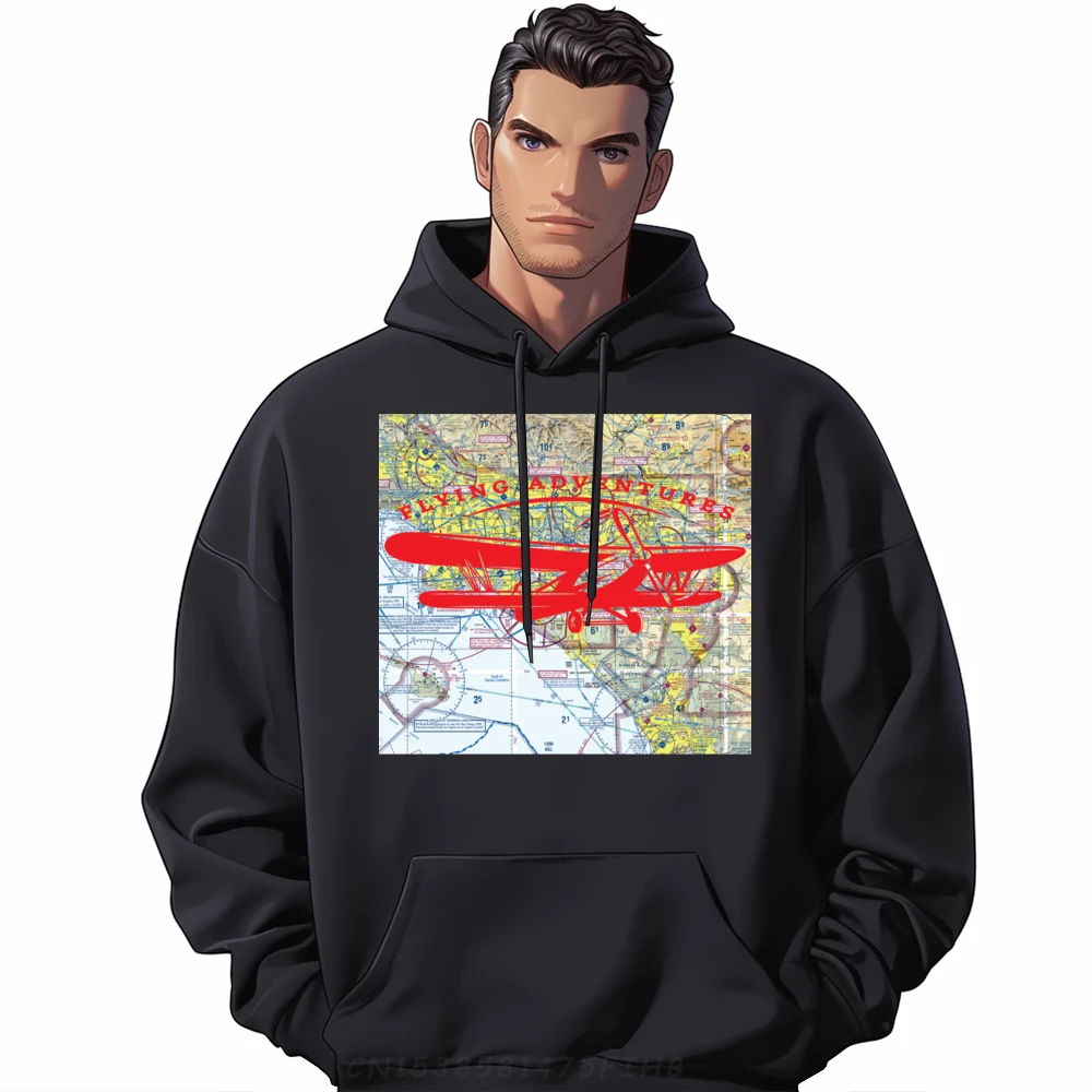 Airplane Flying Adventures Pilot Graphic Sweatshirts Men Polyester Fiber Men's Clothing 2024 HOLIDAYS