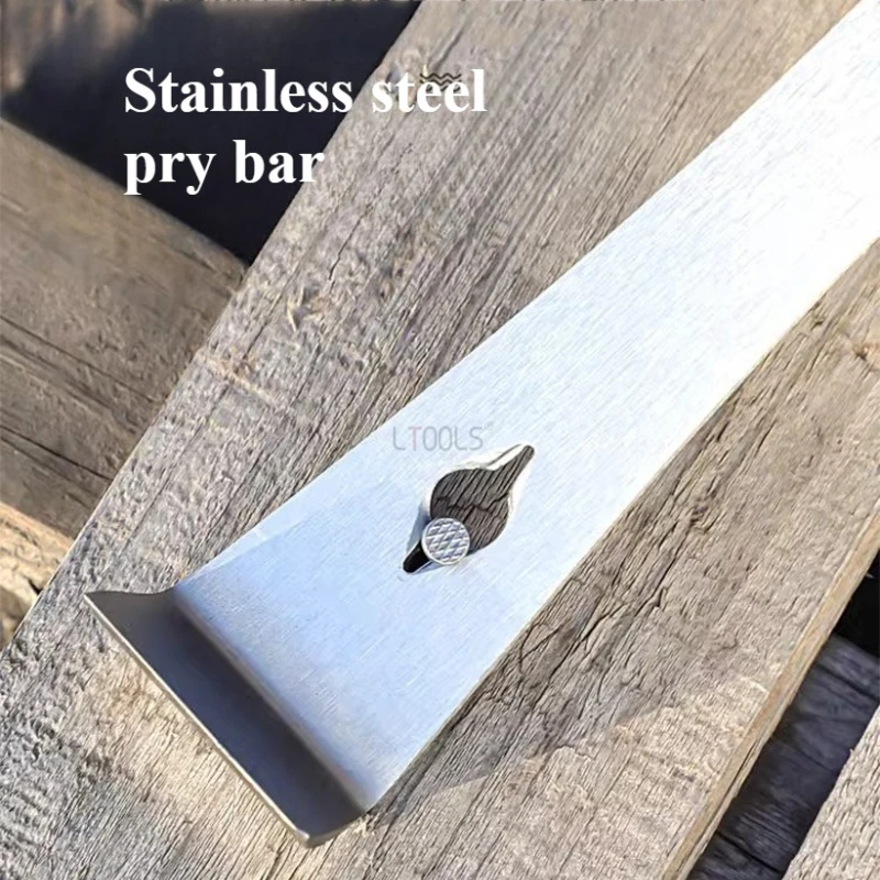 ステンレス鋼製こじ棒木工用釘打ち木製ドア多機能こじ棒シャベルグリップ快適耐摩耗性