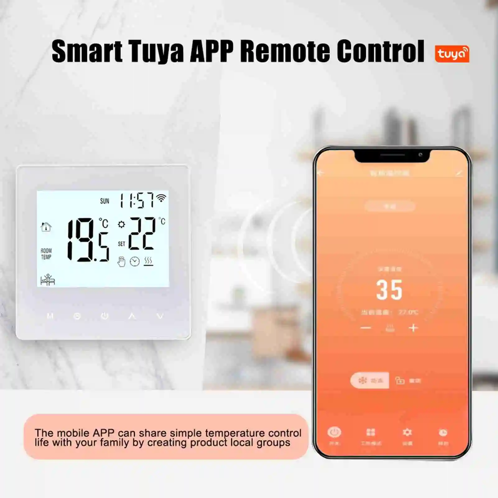 Termostato inteligente Wifi, batería de baja potencia, controlador de temperatura de caldera de Gas y agua, termostato inteligente Digital, calefacción de agua