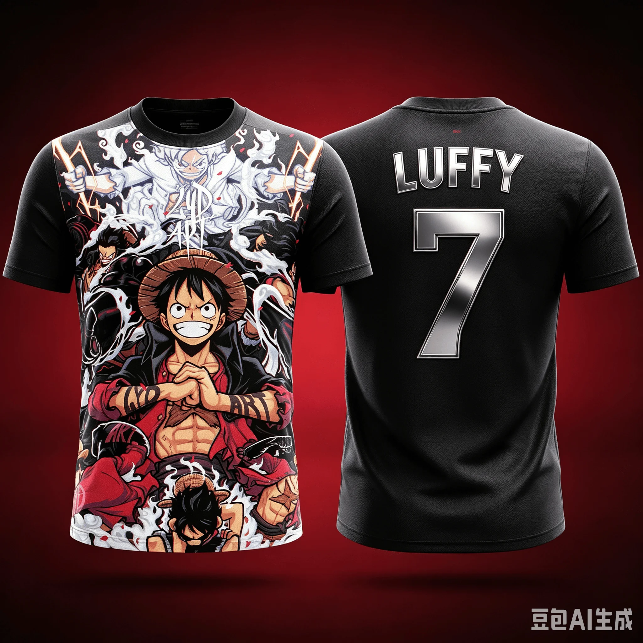 Modisches One Piece Luffy Sport-T-Shirt 3D Anime-Druck Kurzarm-Oberteil Street Harajuku Kinder-T-Shirt Trend Unisex Tee Top