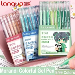 6/198 Colors Morandi Gel Pen Student Diary Scrapbook Painting DIY Gel Pen Set Color Drawing Doodling Art Markers School Supplies