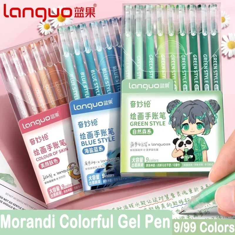 6/198 Colors Morandi Gel Pen Student Diary Scrapbook Painting DIY Gel Pen Set Color Drawing Doodling Art Markers School Supplies