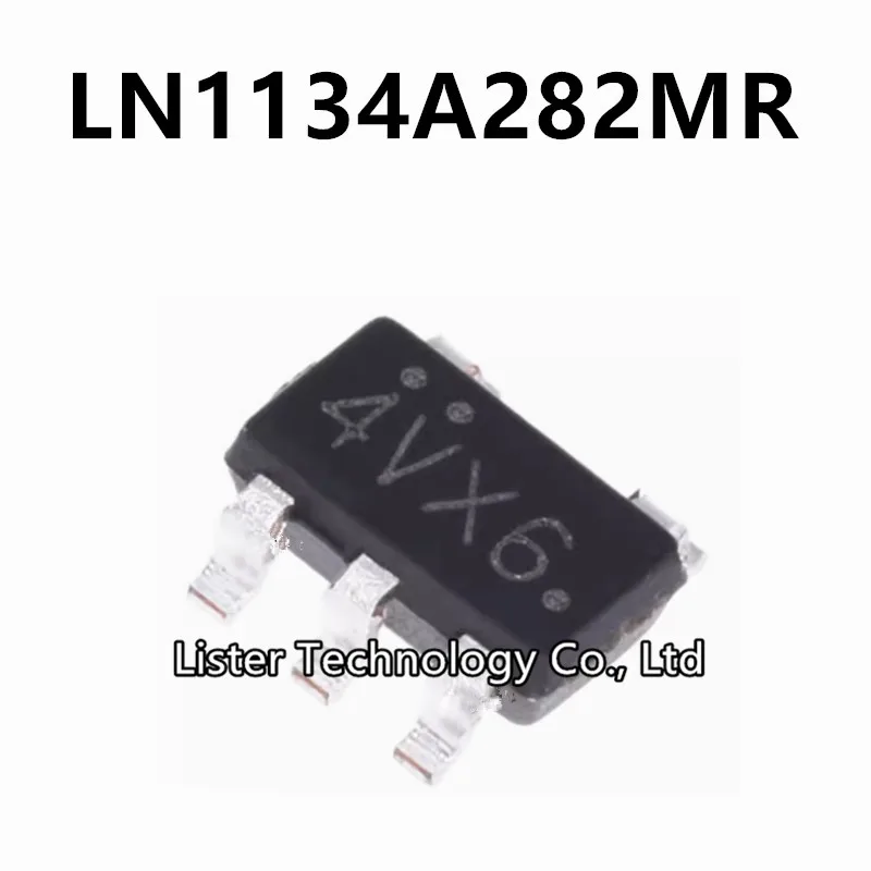 50~200PCS/Lot New LN1134A282MR SOT23-5 Marking:4VX6 LN1134-2.8V LN1134A282 LM113A282MR-G SMD