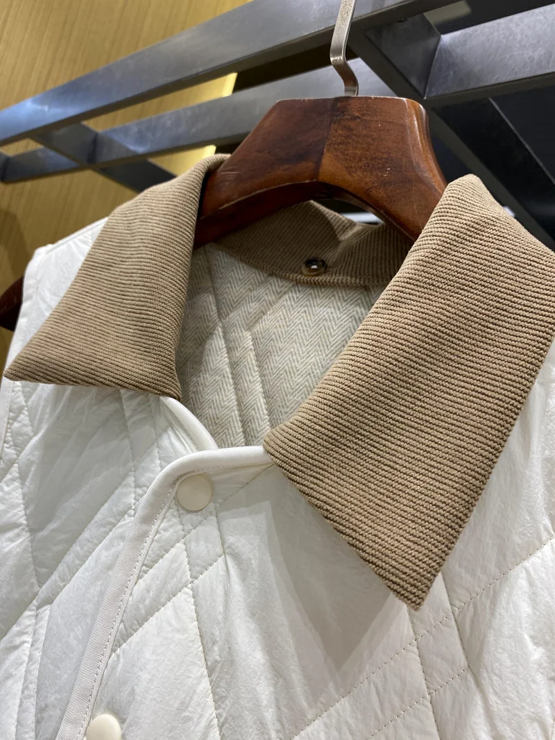 

Detachable Collar eep Wool Filled Vest for Men Warm Windproof Sewing Pattern Autumn Winter Faion Casual Wear