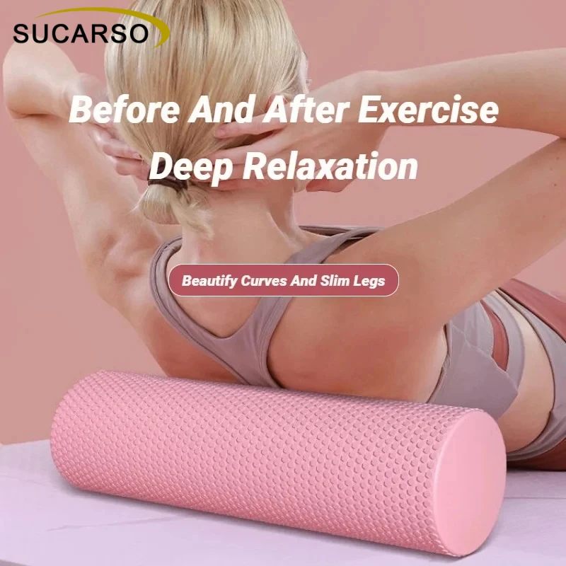 30x10cm EVA Textured Foam Roller Muscle Massager for Post Workout Recovery and Body Shaping Fitness Use Yoga Massage Roller