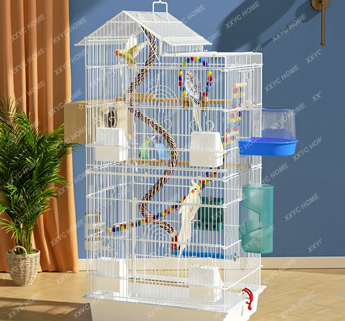 

Xuanfeng Parrot Special Cage Large Household Bird Cage Tiger Skin Bestlife Bird Cage with Breeding Box