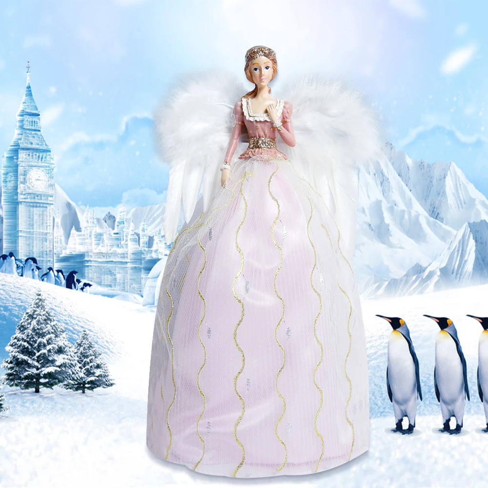 Angel Dolls Ornaments Home Decorations Christmas with Wing Festive Birthday Gift for Kids Hogar Decor Decoración De Ángel