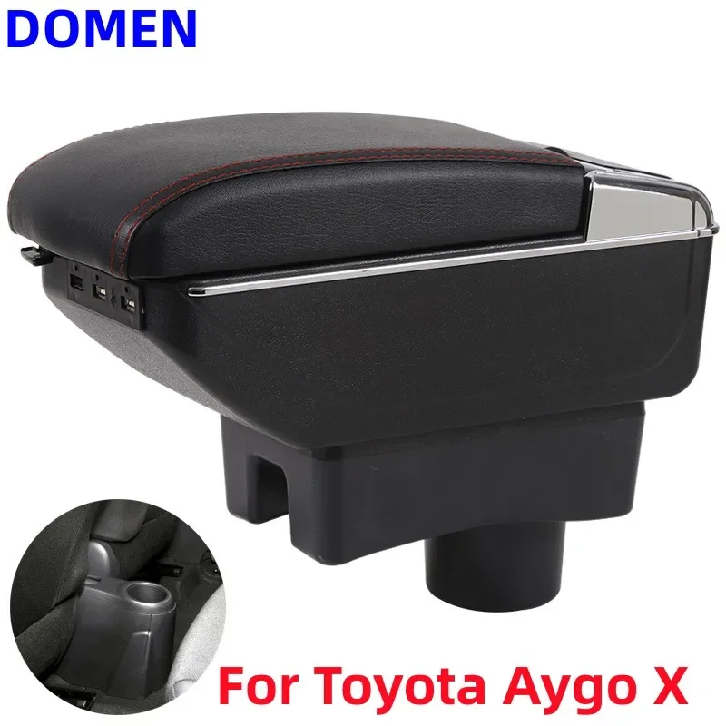 

For 2022 Aygo X Car Armrest Box For Toyota Aygo X Car Armrest Box Center Armrest Box Retrofit USB Charging Ashtray Auto Parts