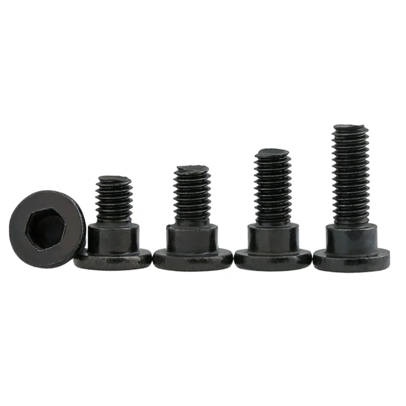 Parafuso sextavado de aço carbono preto, parafusos de ombro allen, hardware de ferramentas hexagonais m2.5 m3 grau 12.9