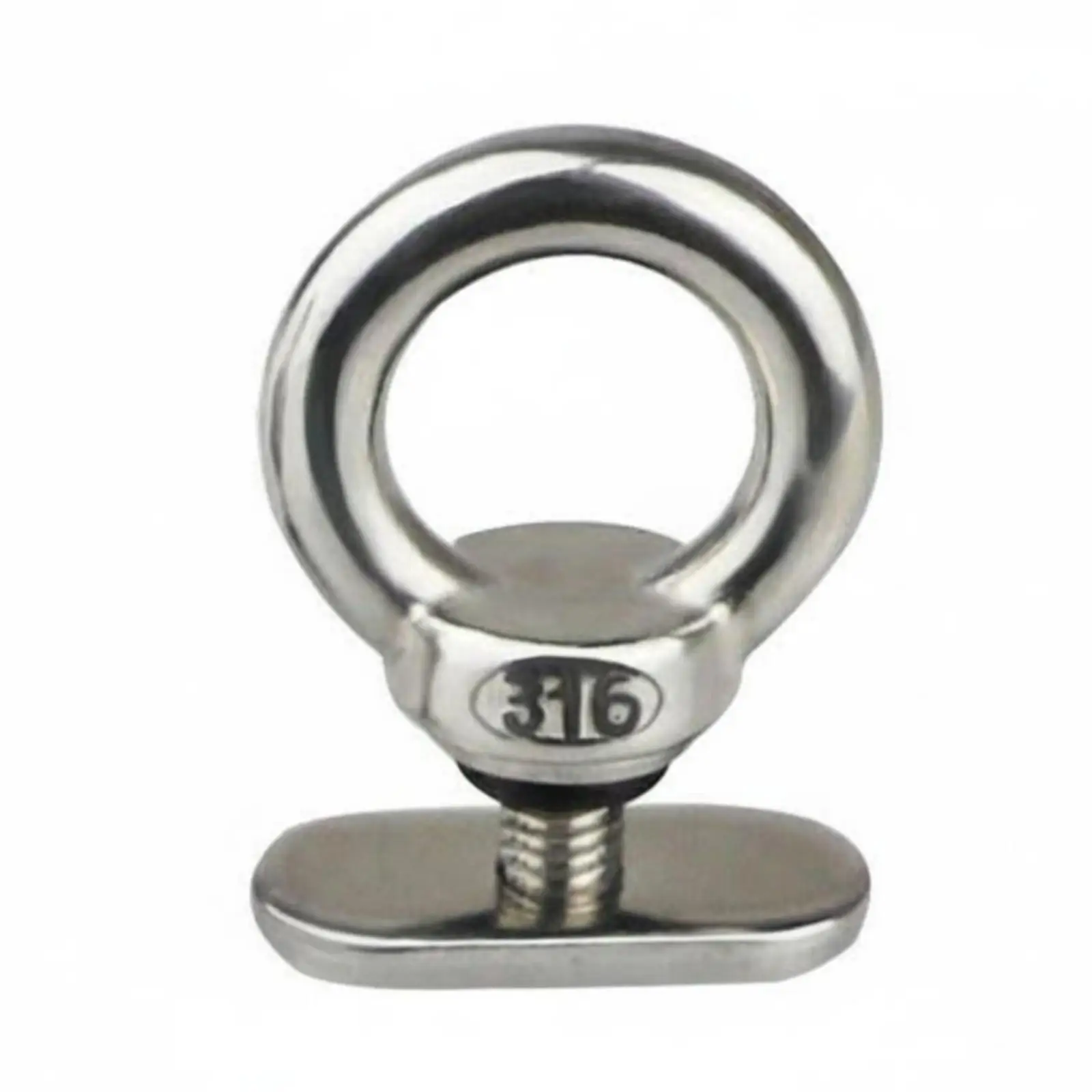 Slide-Retainer Loop Silver Polished Slide Component Threaded