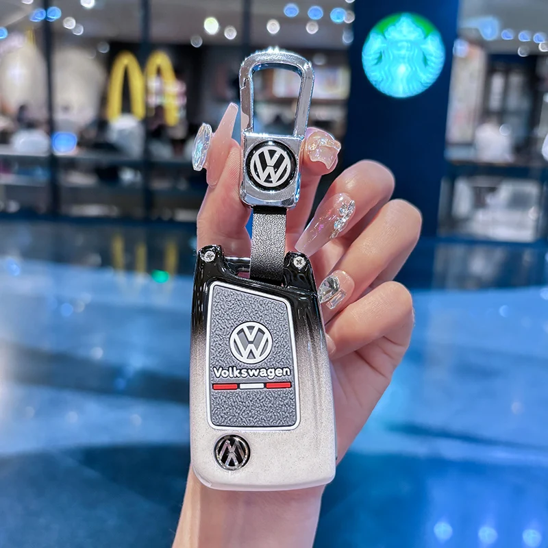 Zinc Alloy Car Flip Key Case Cover Shell Holder Protection Fob For Volkswagen VW Golf 7 MK7 VII Tiguan MK2 Polo Passat Accessory