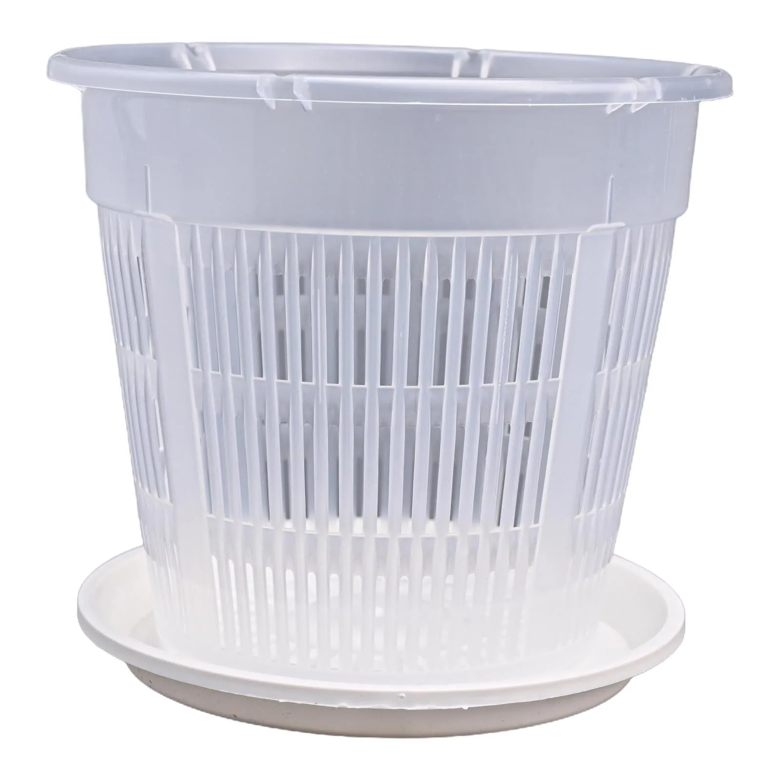 5pcs Transparent Plant Pots with Saucer Sets for Orchids and Small Indoor Plants Promotes Healthy Root Development
