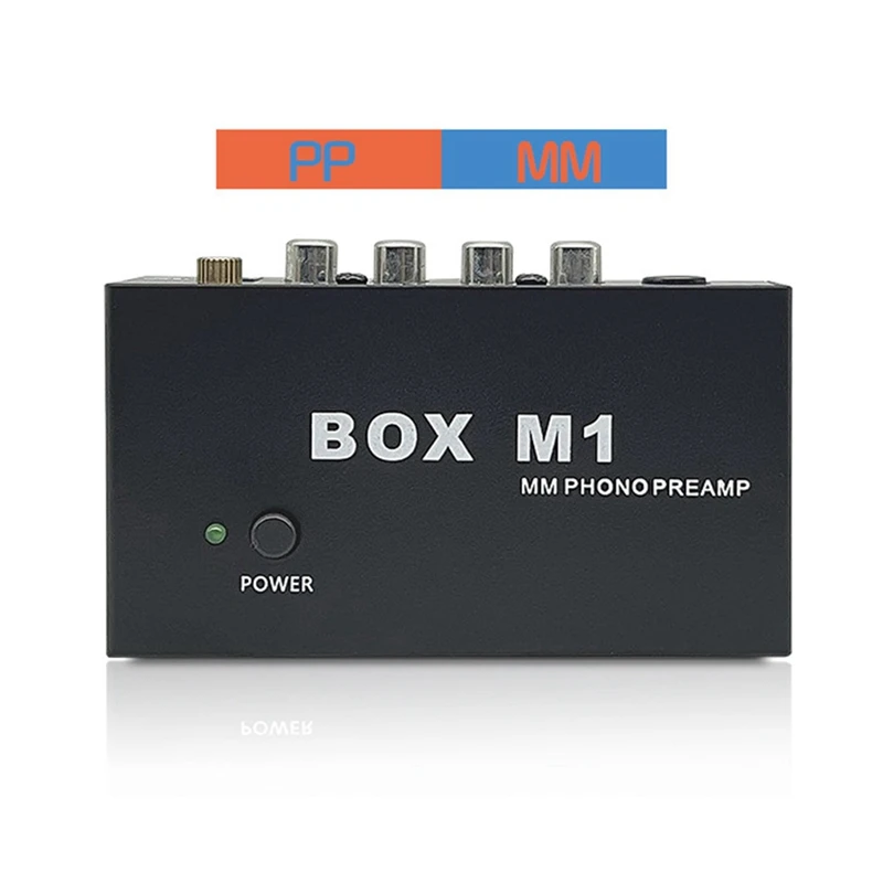 Box M1 Mm Phono Preamp For Turntable Phonograph Preamplifier Mini Stereo Audio Hifi With Headphone Amplifier