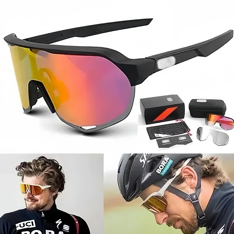 S2 S3 Road Cycling Goggle Outdoor Sport Sunglasses for Bicycles Mountain Bikes Motorcycles Windproof Goggles Windproof Equipment