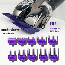 10pcs Purple Original Guards Hair Cutting Combs for Madeshow M10 M5F Professional Hair Clipper Limit Combs Barber Accessories
