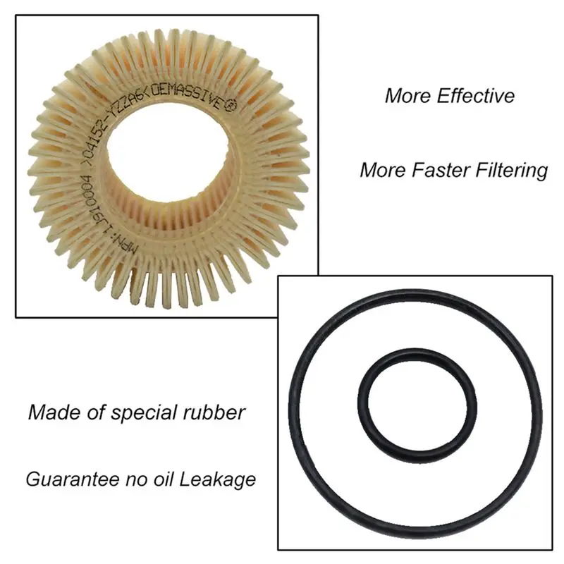 

AA92-Oil Filter Replacement Set 50Pcs 04152YZZA6 04152-37010 For Toyota C-HR Pontiac Vibe Corolla Prius 1.8L