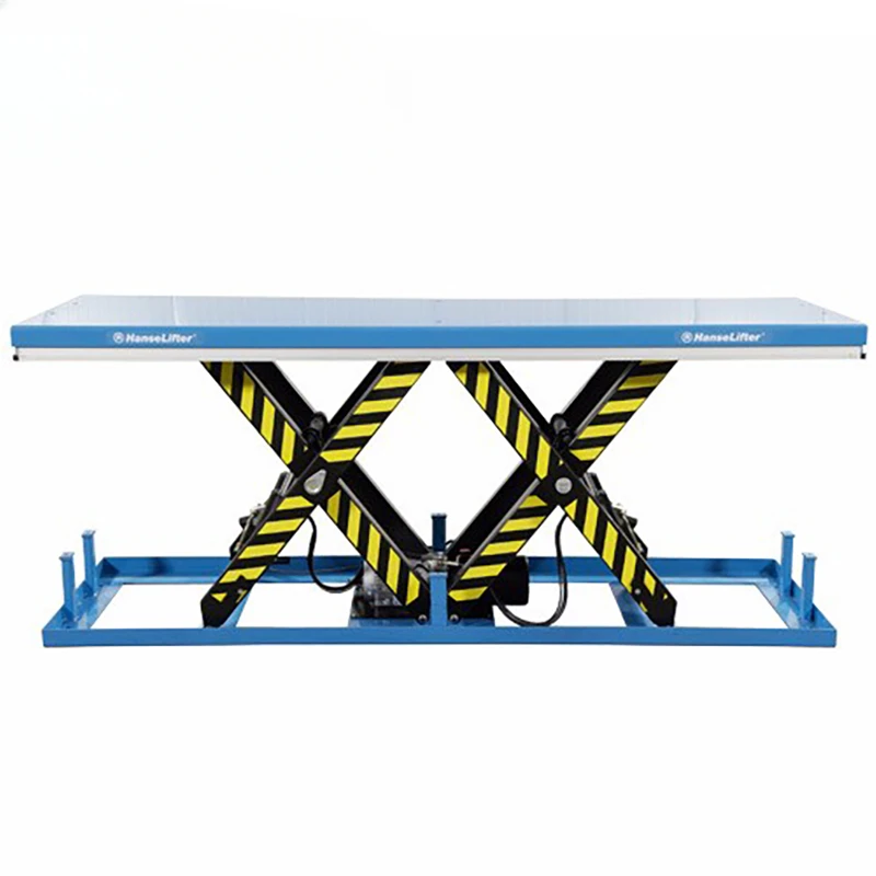 Large size electric hydraulic lifting platform 8 tons double scissor electric lift large countertop unloading platform