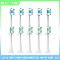 10PCS Vacuum Sealed Packed Replacement Brush Head for Xiaomi Mijia T300/T500/T700 Sonic Electric Tooth Soft Bristle Caps Nozzles
