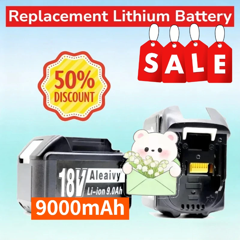 

Newset BL1830 18V 9000mAh Replacement Lithium Battery for MAKITA BL1860 BL1850 BL1840 18650 High Quality Replacement Battery