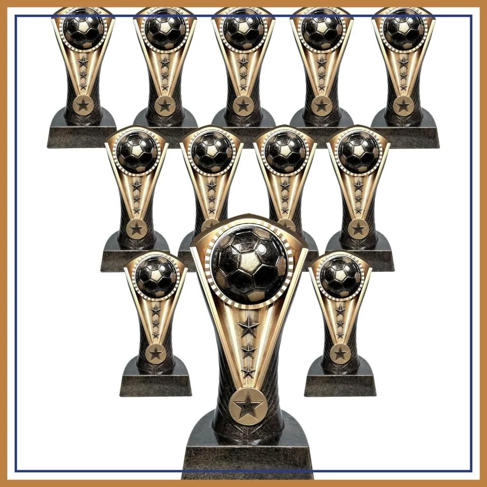 

Express Medals Engraved or Blank, Pack of 1 or 12, 6.5 Inch Cobra Soccer Trophies