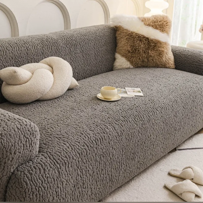 Soft Cover Washable Non Slip Sectional Sofa Covers for 1-3 Cushion Couch L Sharped Sofa Slipcover for Pets Furniture Protector