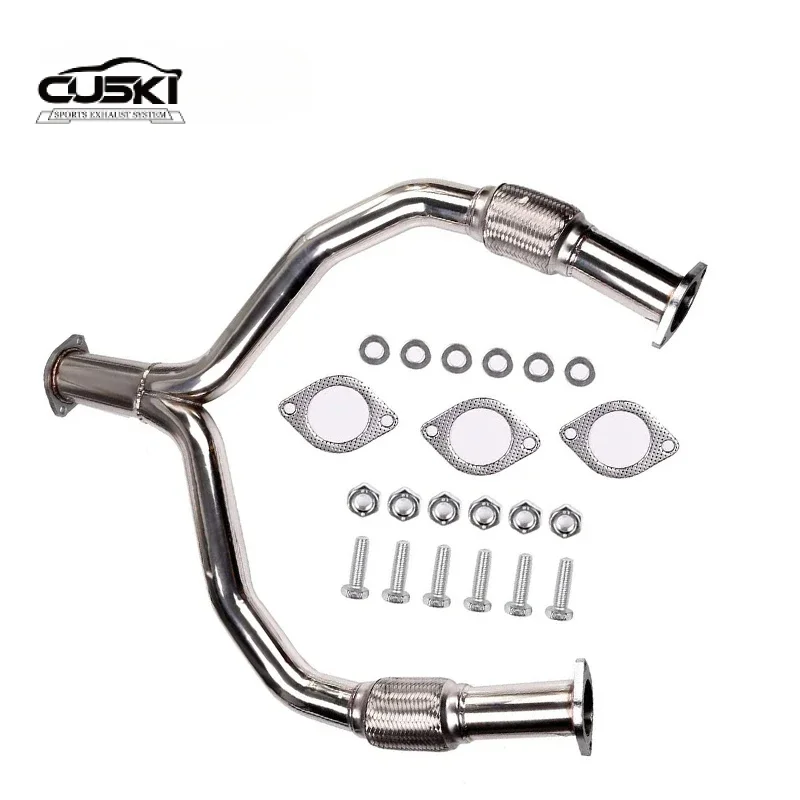 High Flow 08-16 EXHAUST RACING X/Y  PIPE FOR 370Z Z34/G37 V36 VQ37 Stainless Steel automobile Exhaust Modification